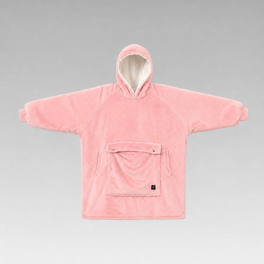 Heated Unisex Blanket Hoodie - USB-Powered, 3-Zone Flannel Warmth