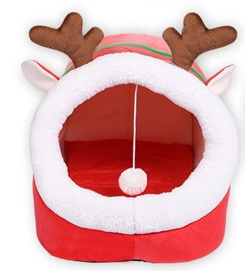 Cat Bed Indoor Soft Cat House With Removable Washable Cushion