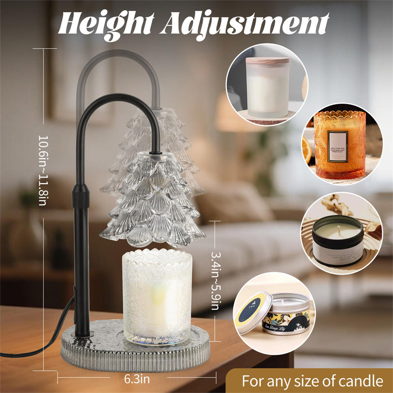 White Candle Warmer Lamp With Dimmer And 2-8 Hour Timer