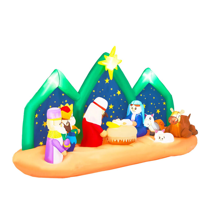 Snugleigh Inflatable Nativity Scene with Starry Backdrop, 275cm