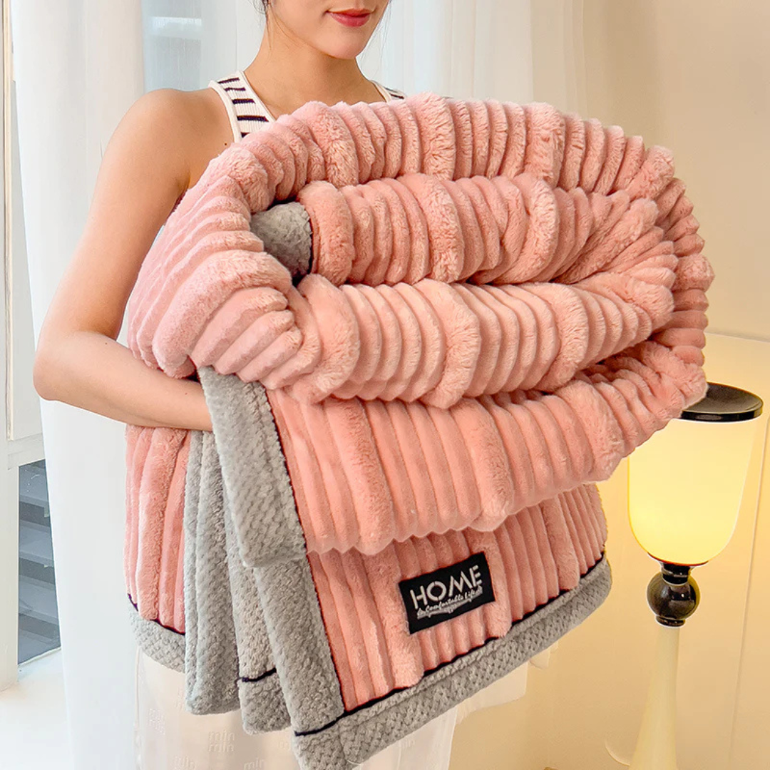 Warm Plush Winter Blanket for Bed &amp; Sofa