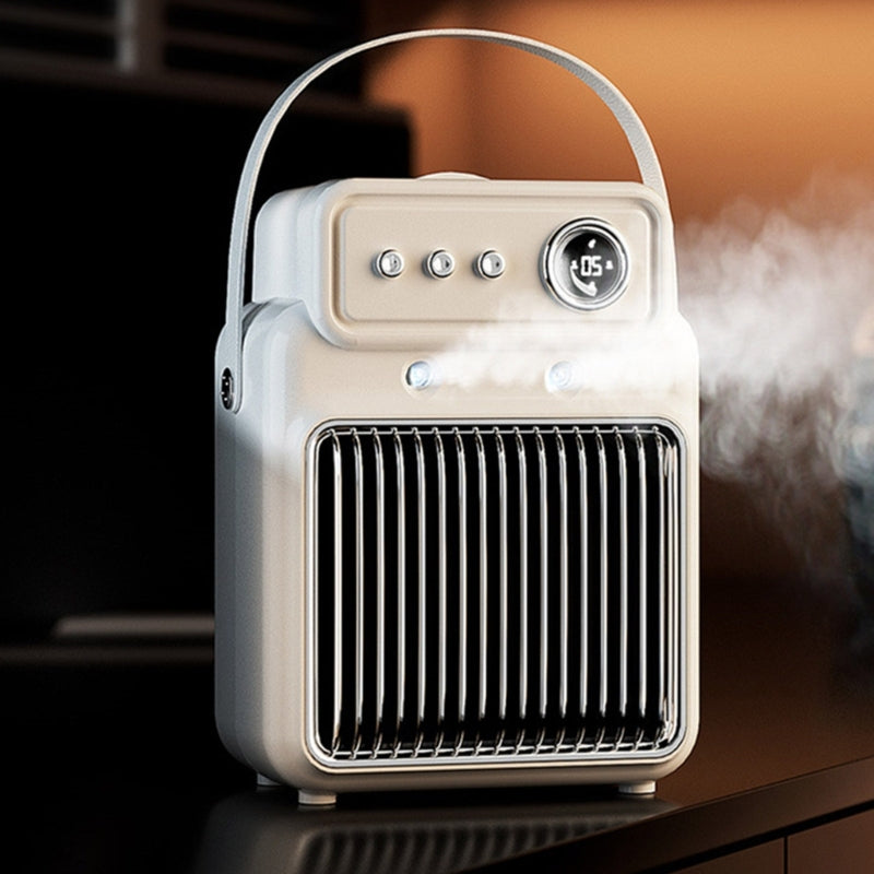Ivory fan heater with mist humidifier
