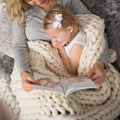 Snugleigh™ Chunky Knit Blanket in Soft Microfibre, Twelve Colours
