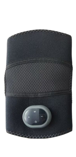 Grey heated knee wrap with LCD control