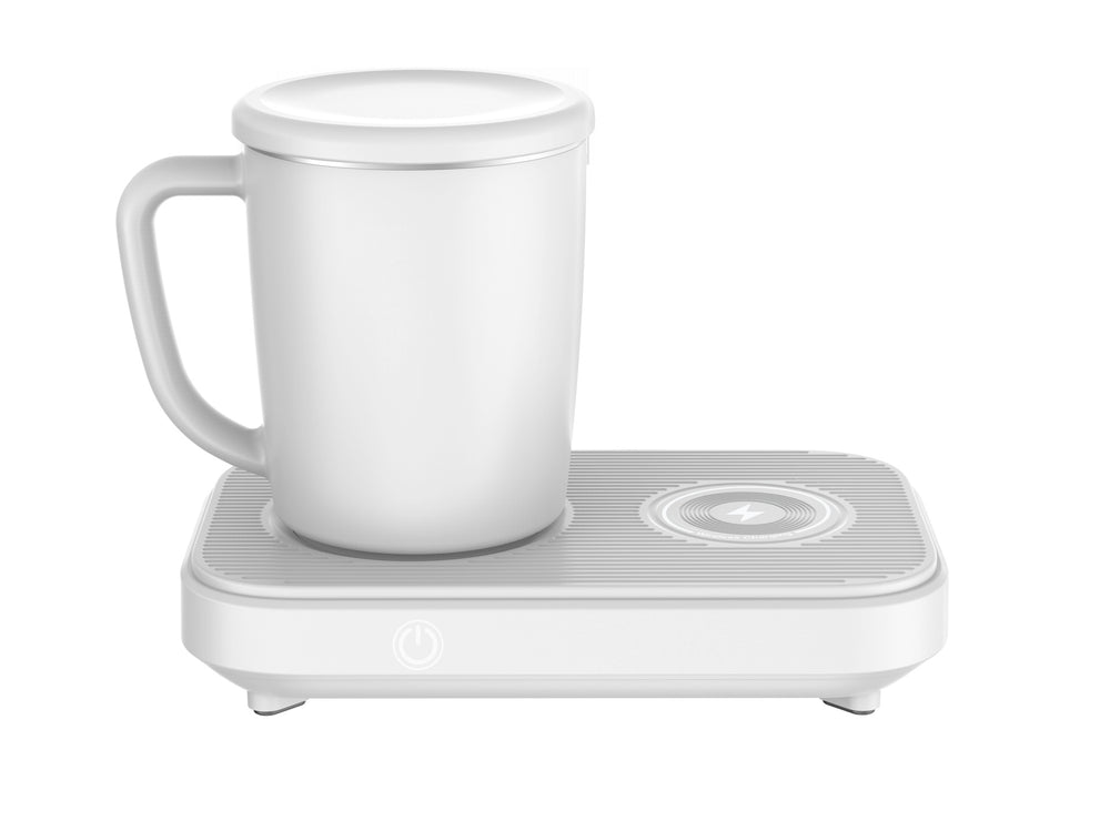 Black cup warmer cooler with wireless charger