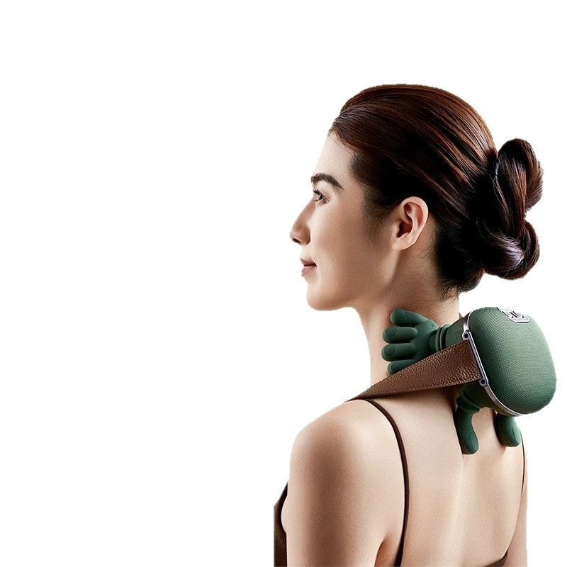 Cordless neck and shoulder kneading massager