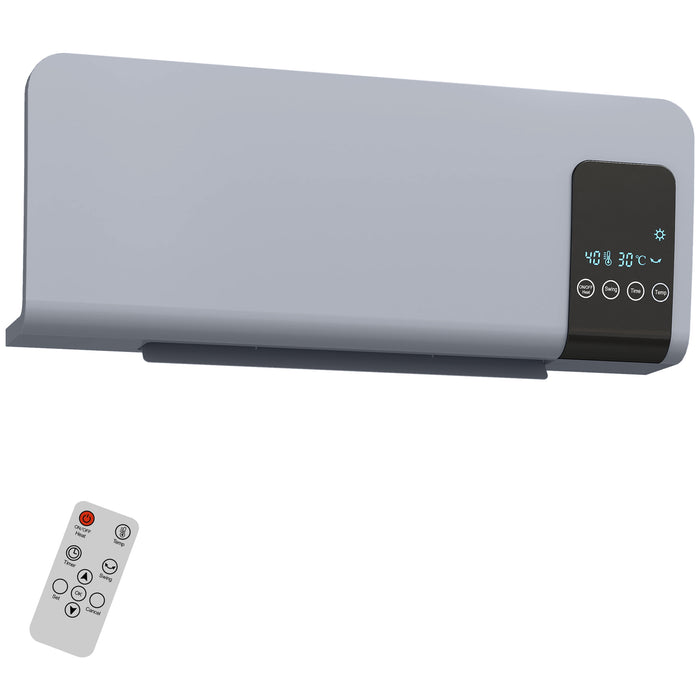 Snugleigh Grey Wall Heater 2000W with Oscillation and 12h Timer