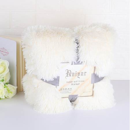 Shaggy Faux Fur Sherpa Throw Blanket, Super Soft and Warm