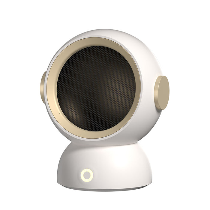 Snugleigh Mini round fan heater with astronaut-helmet design