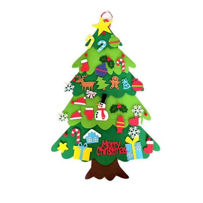 Snugleigh Felt Christmas Tree for the Wall with Stick-On Ornaments