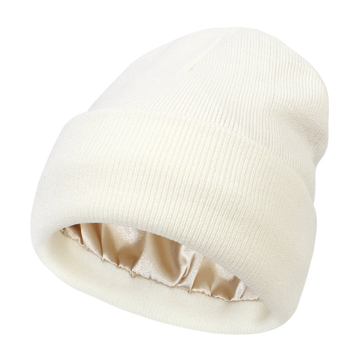 Snugleigh Satin Lined Cuffed Beanie for Smooth Hair