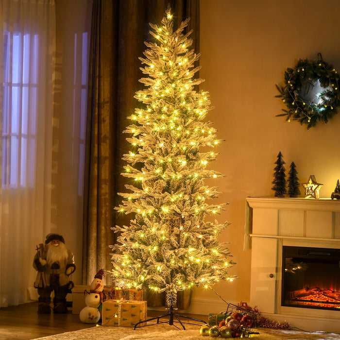 Snugleigh Snow-Flocked Christmas Tree with 350 Clear Lights, 7.5ft