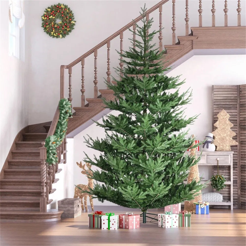 Tall Nordic pine artificial tree, unlit