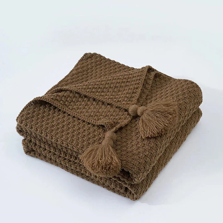 Handwoven Wool Blanket with Fringe