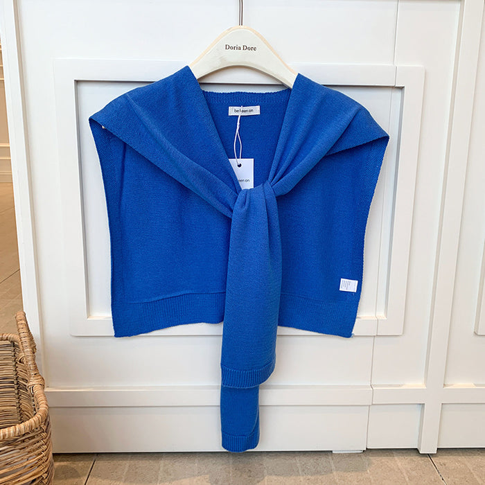 Snugleigh Knitted Shoulder Wrap with Tie Front