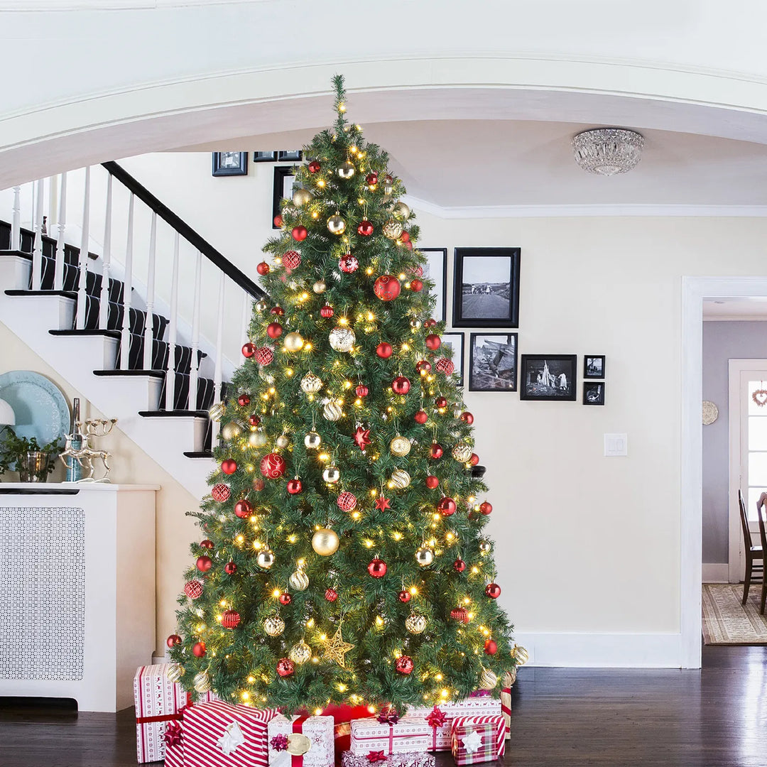 10ft pre-lit Christmas tree with colourful lights