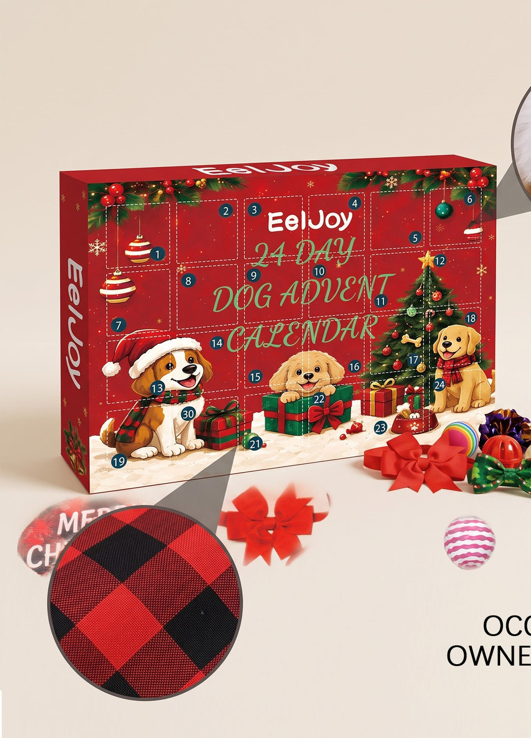 Christmas advent calendar for dogs with toys