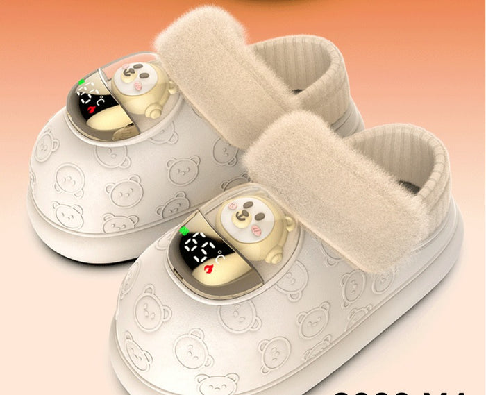 Snugleigh Rechargeable Heated Slippers with Washable Fleece Lining