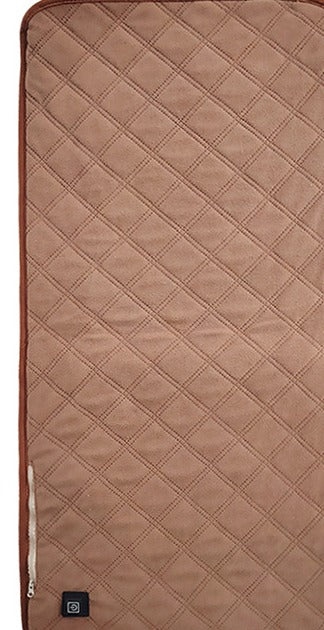Grey quilted USB heated seat cushion
