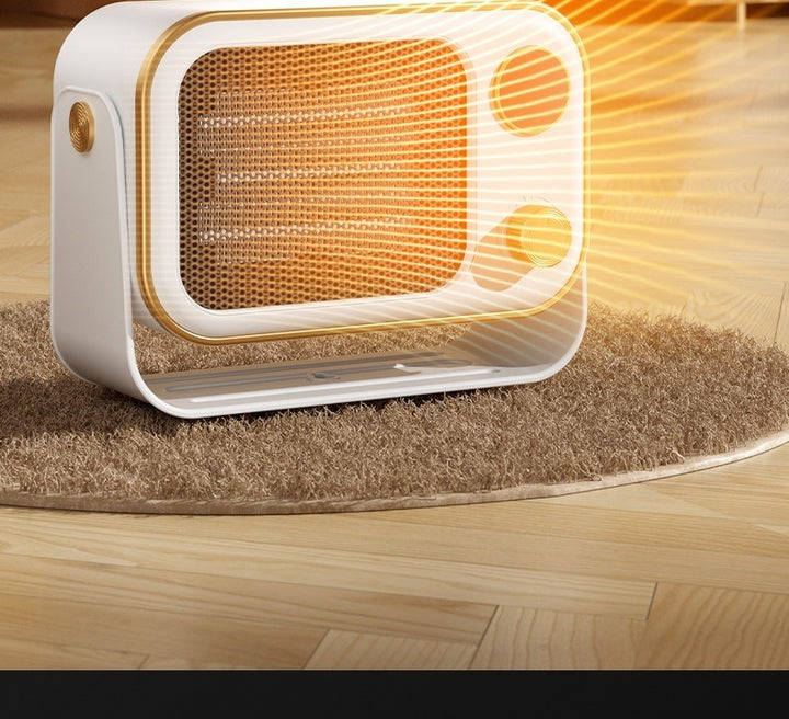 Grey and purple retro wall fan heater