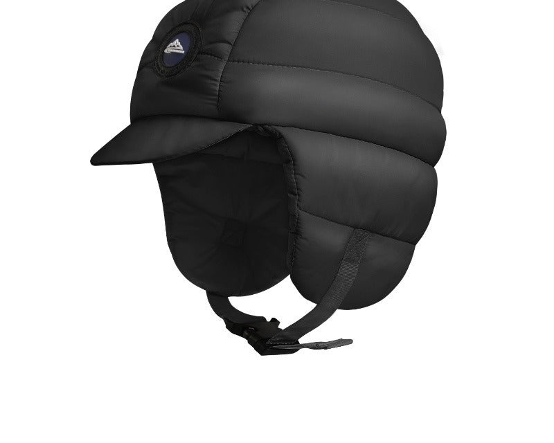 Padded winter trapper hat with ear flaps