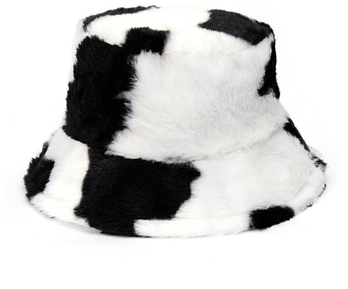 Snugleigh Fluffy Faux Fur Bucket Hat in Bold Prints