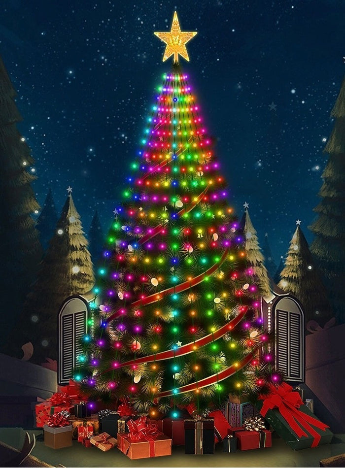 Snugleigh Smart Christmas tree light curtain with 400 LEDs