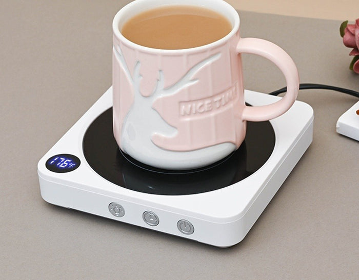 Snugleigh Mug Warmer Heated Coaster with Digital Temperature Display