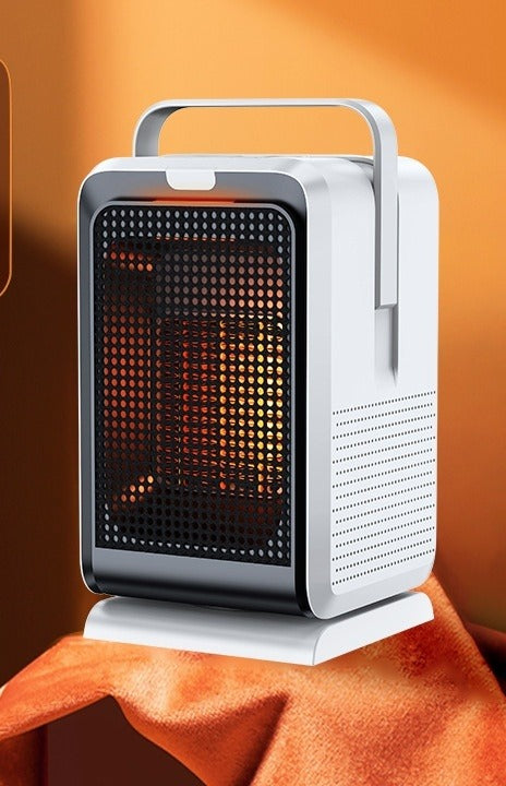 Black oscillating ceramic fan heater with remote