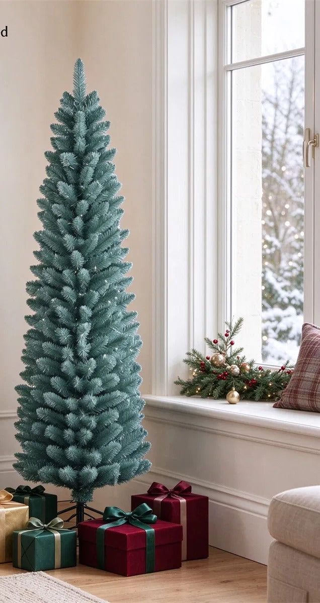 Small frosted silver-green pencil tree
