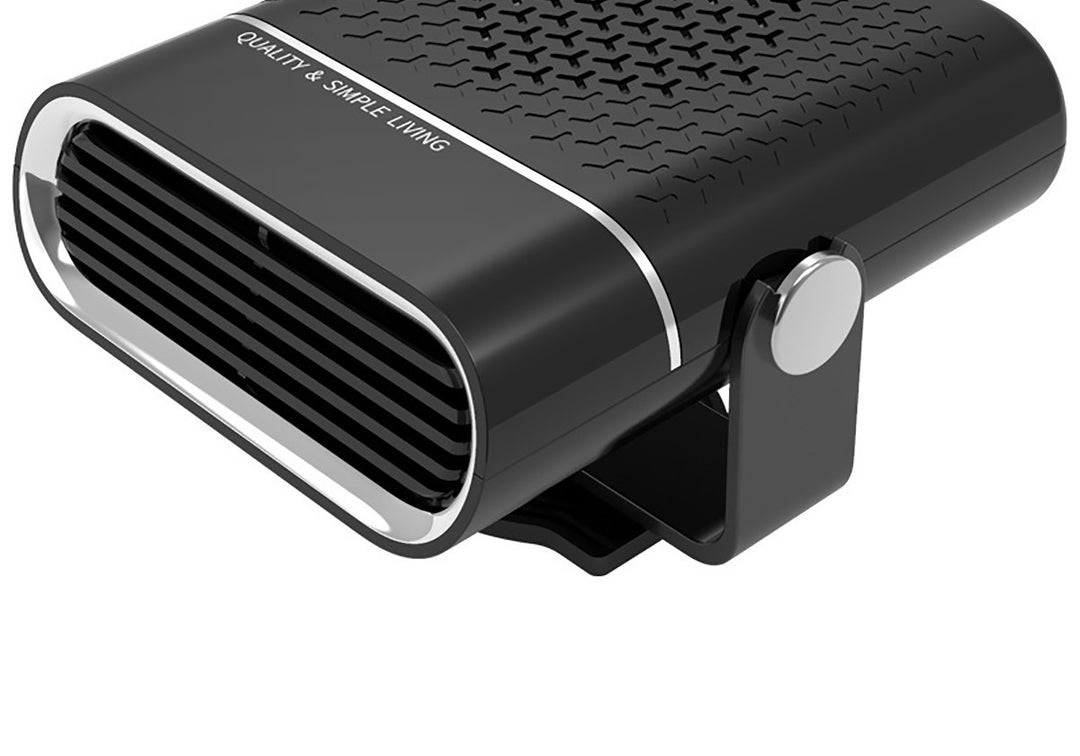 Compact car heater fan on dashboard