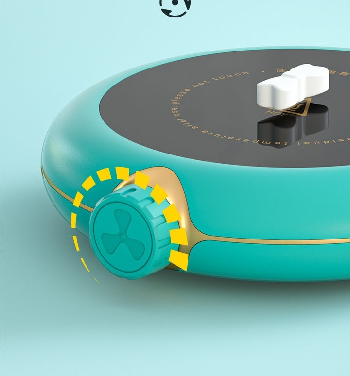 Teal heated coaster with magnetic stirrer