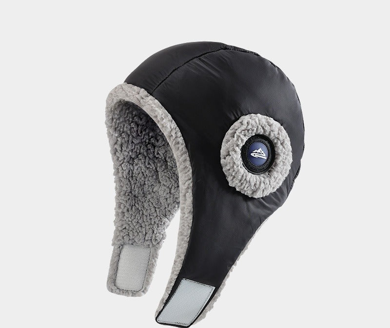 Padded winter trapper hat with ear flaps