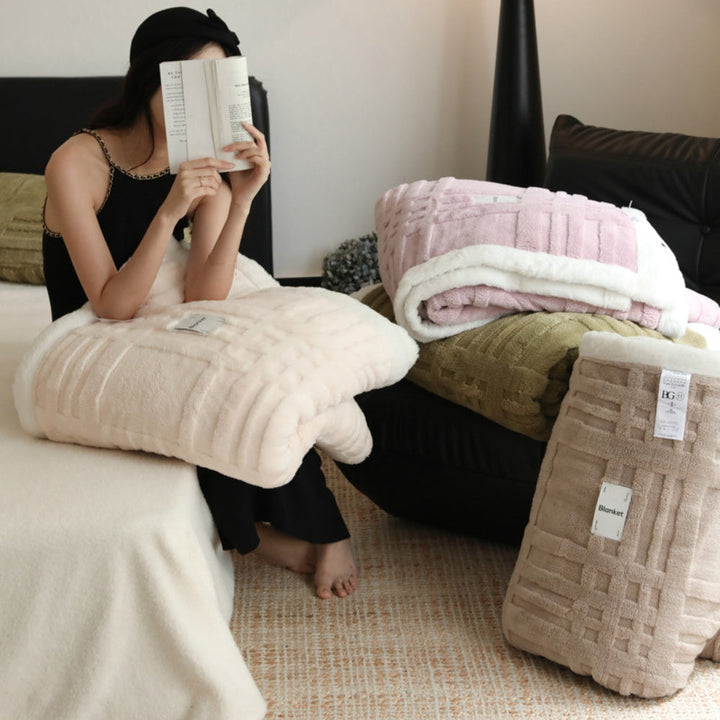 Cosmo Fluffy Winter Three-Dimensional Warm Blanket