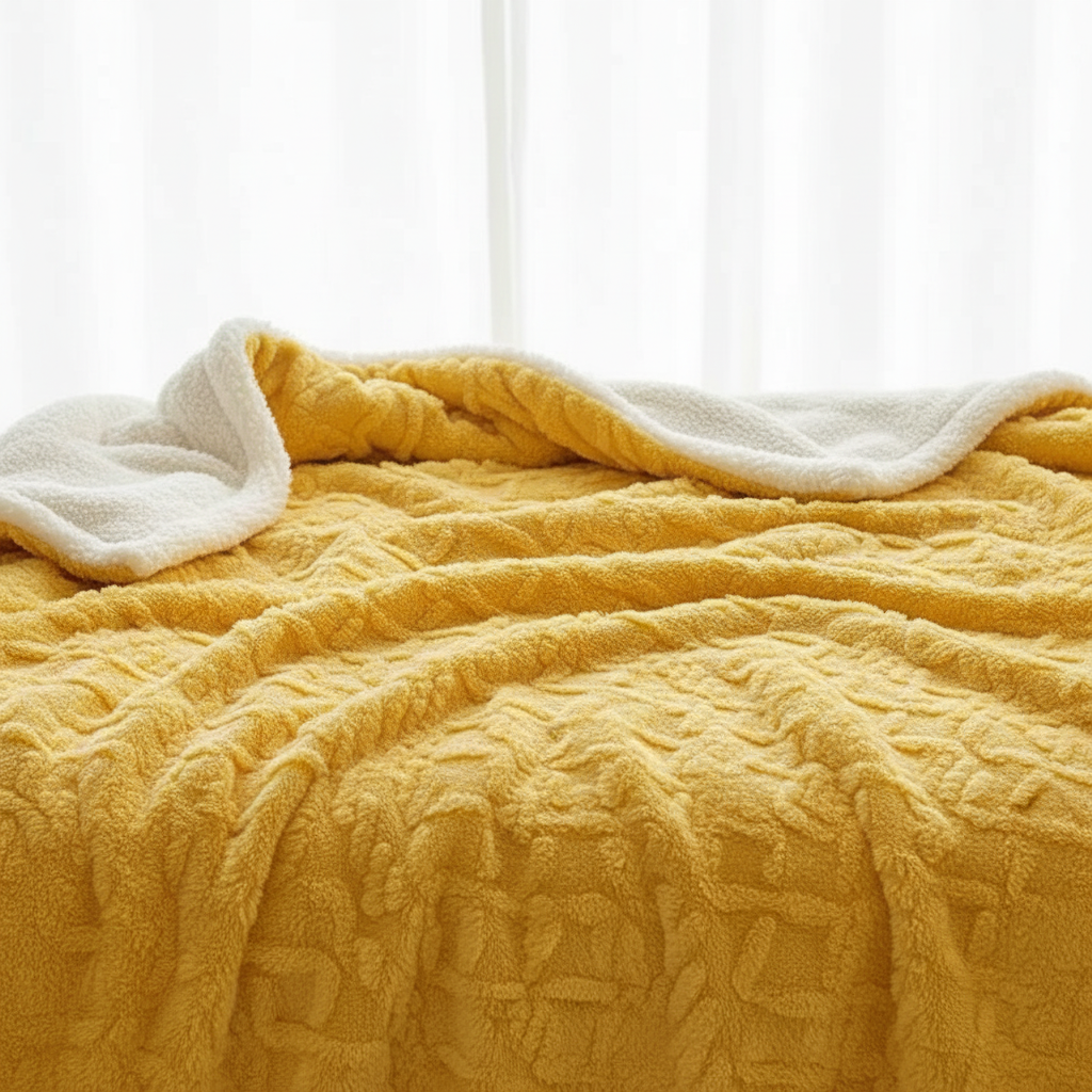 WarmHome Winter Blanket – Luxury Lambswool Fleece Blanket with Double-Sided Design