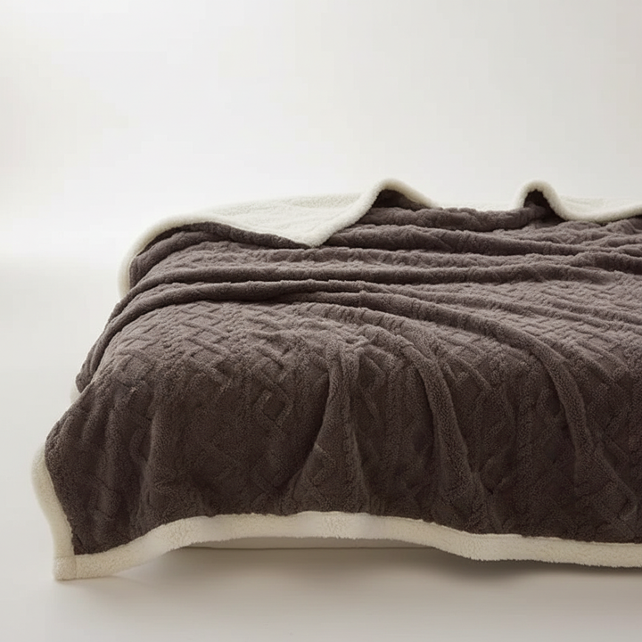 WarmHome Winter Blanket – Luxury Lambswool Fleece Blanket with Double-Sided Design