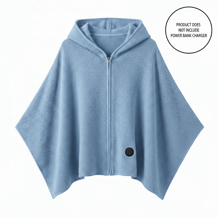Graphene Heated Shawl - USB Powered, 15-Second Heat, Office &amp; Home