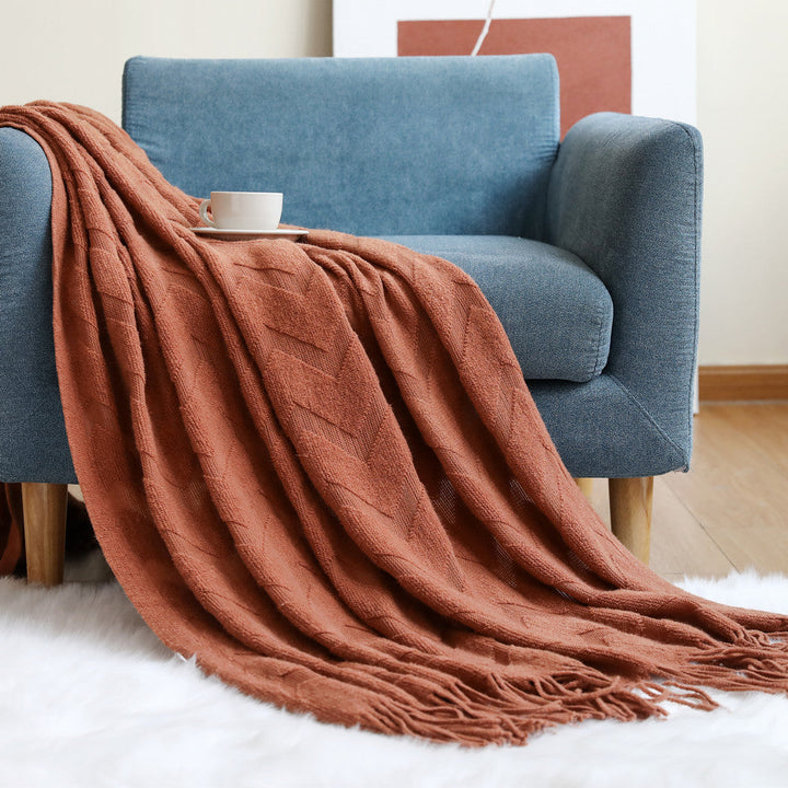 Cosy Textured Throw Blanket
