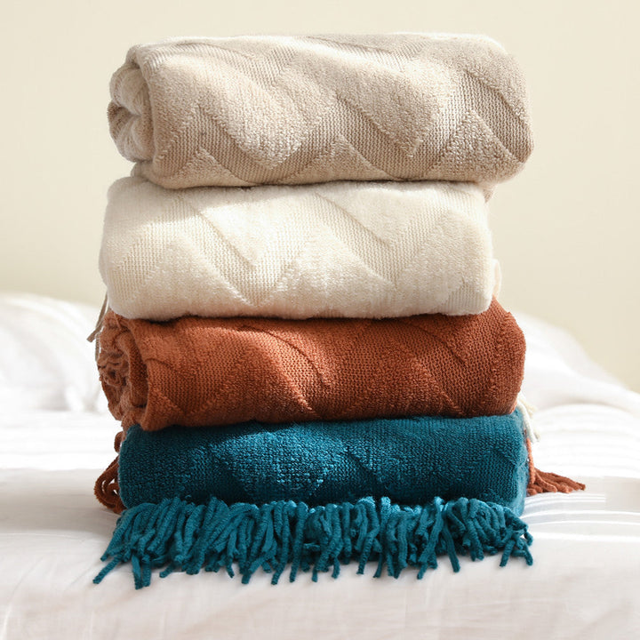 Cosy Textured Throw Blanket