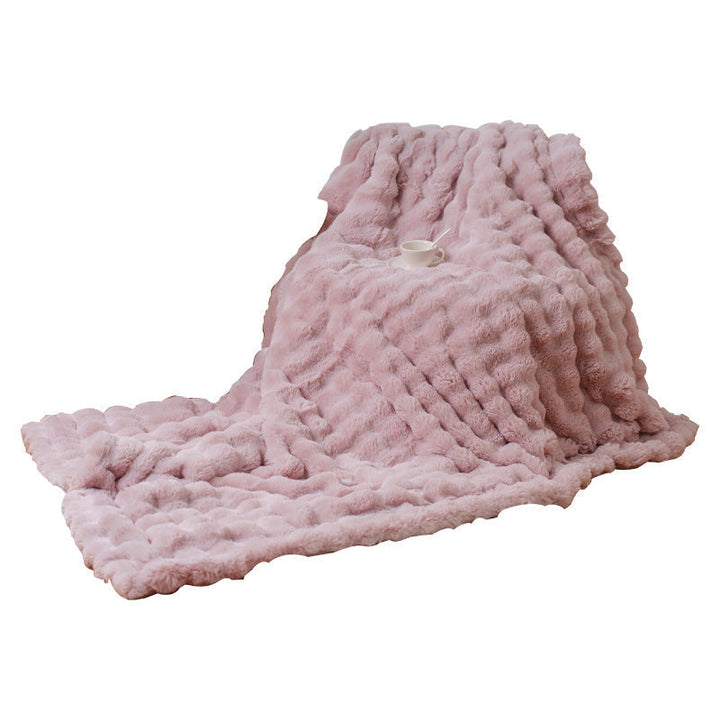 Women cosy and luxurious blanket