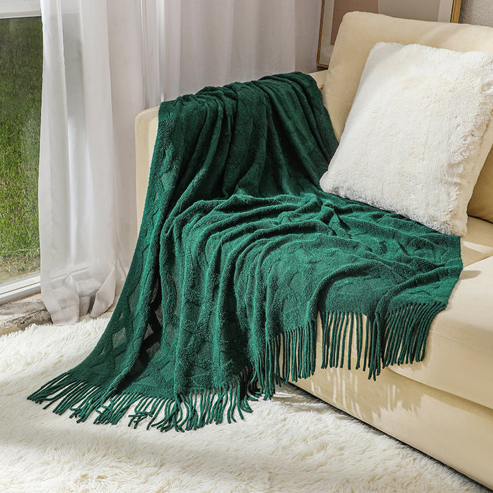 Premium Textured Knit Throw Blanket