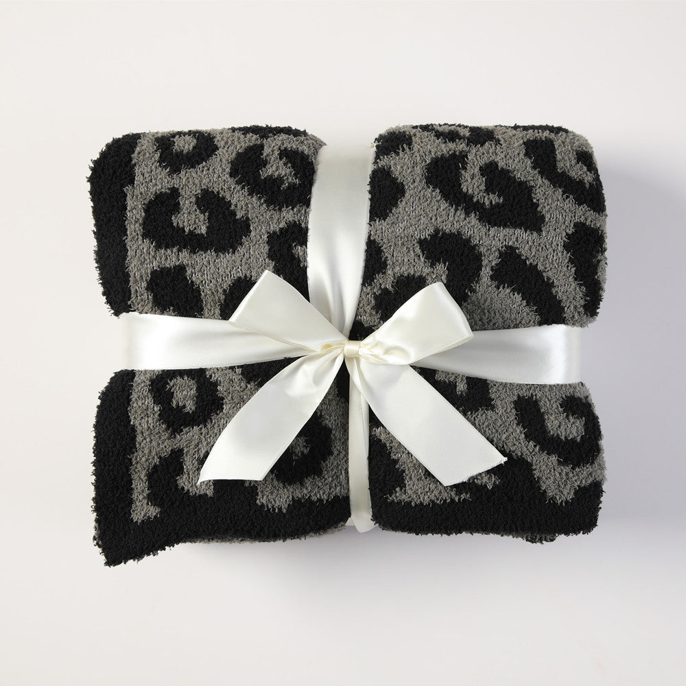 Luxury Leopard Print Throw
