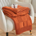 Snugleigh™ Textured Knit Throw Blanket, Soft Cosy Layer for Sofa and Bed