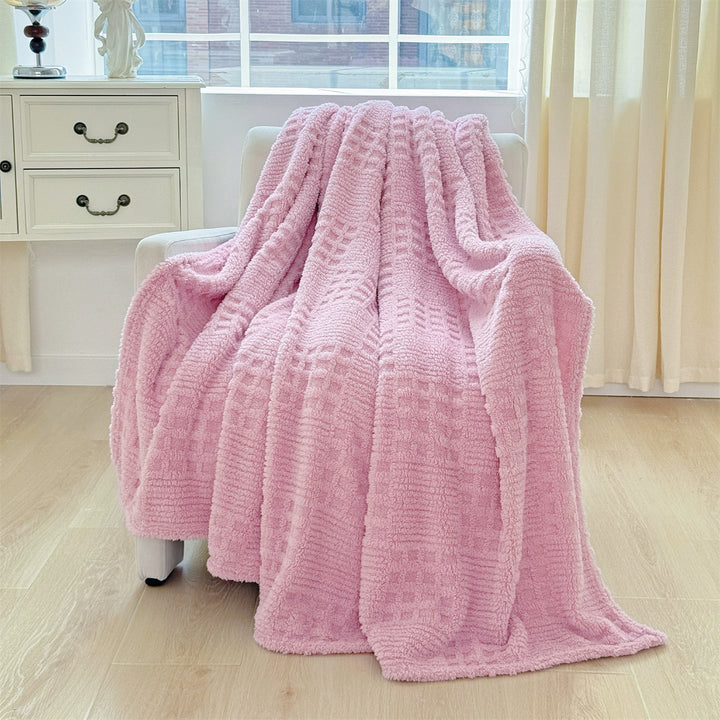 Plush Textured Throw Blanket