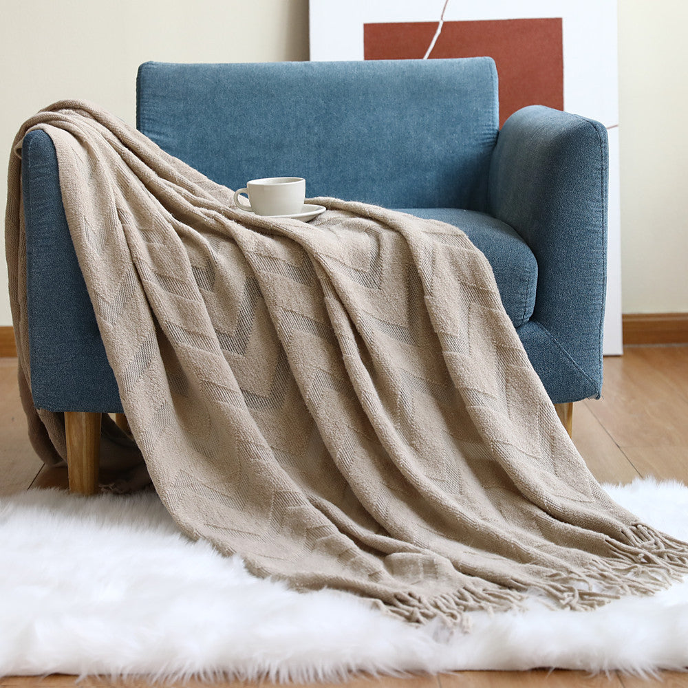 Cosy Textured Throw Blanket