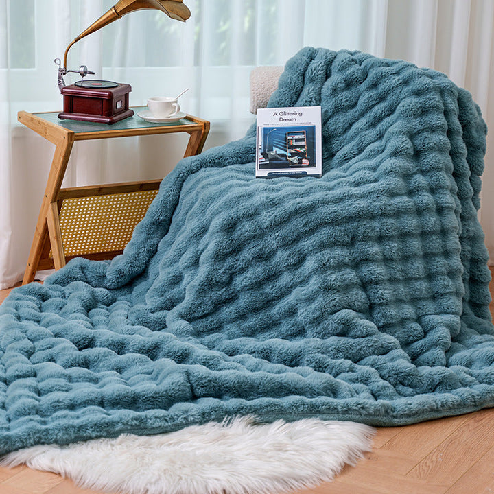 Women cosy and luxurious blanket