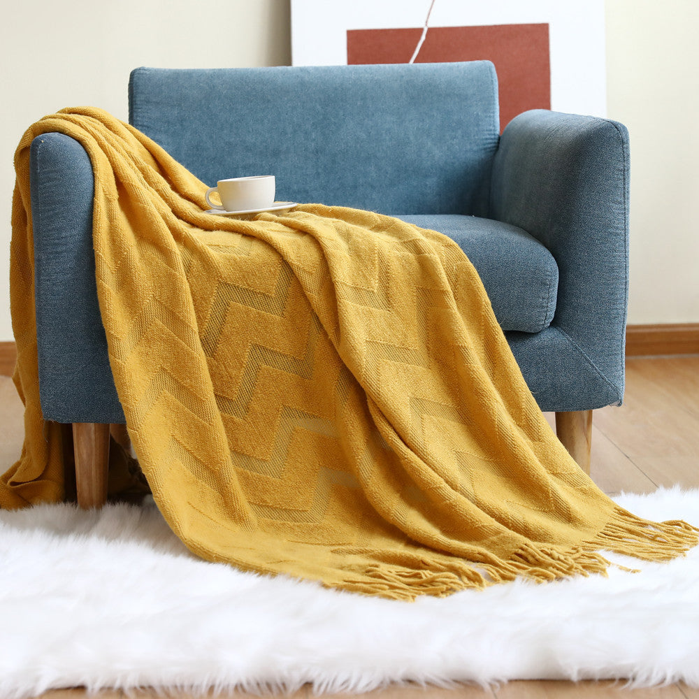 Cosy Textured Throw Blanket