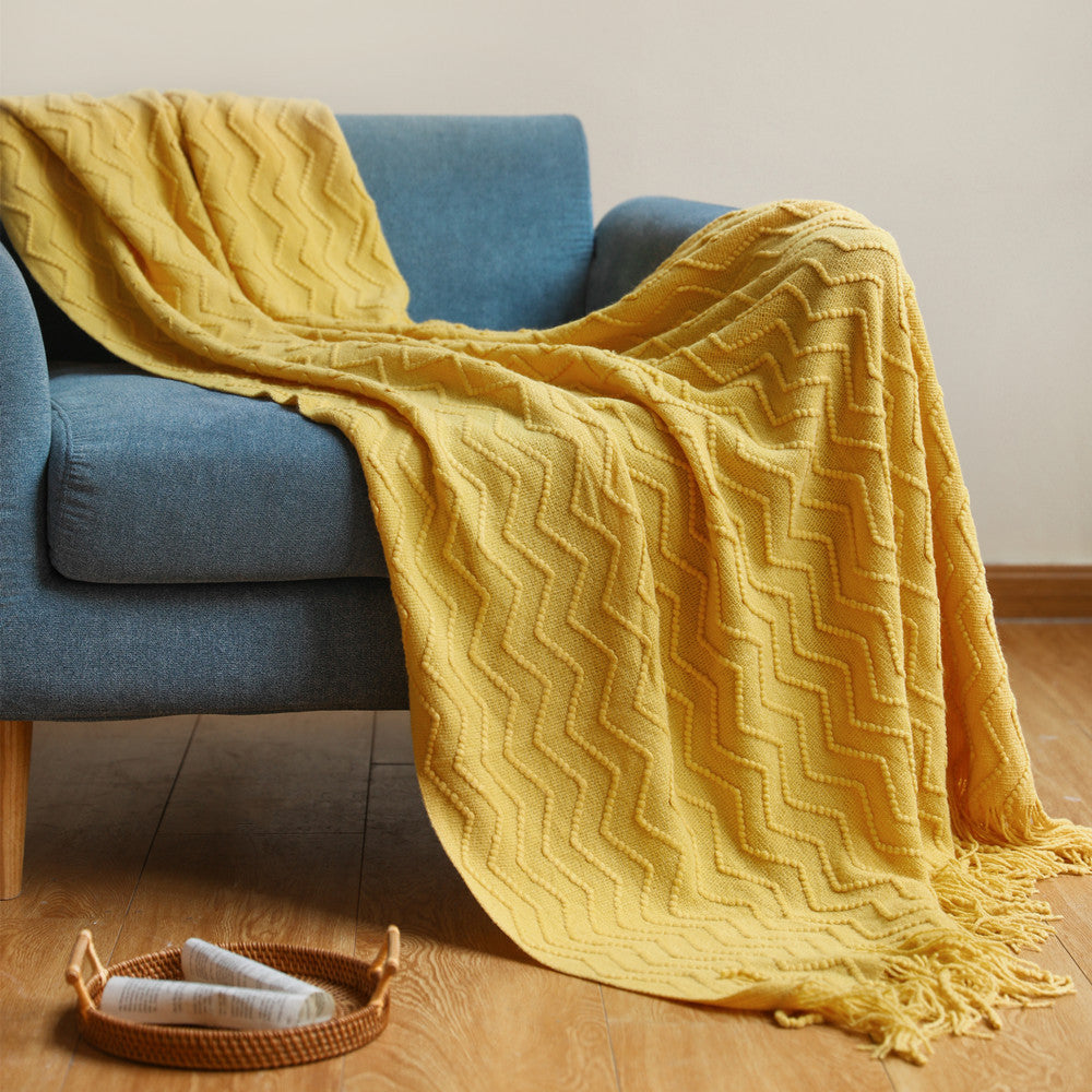 Cosy Textured Throw Blanket