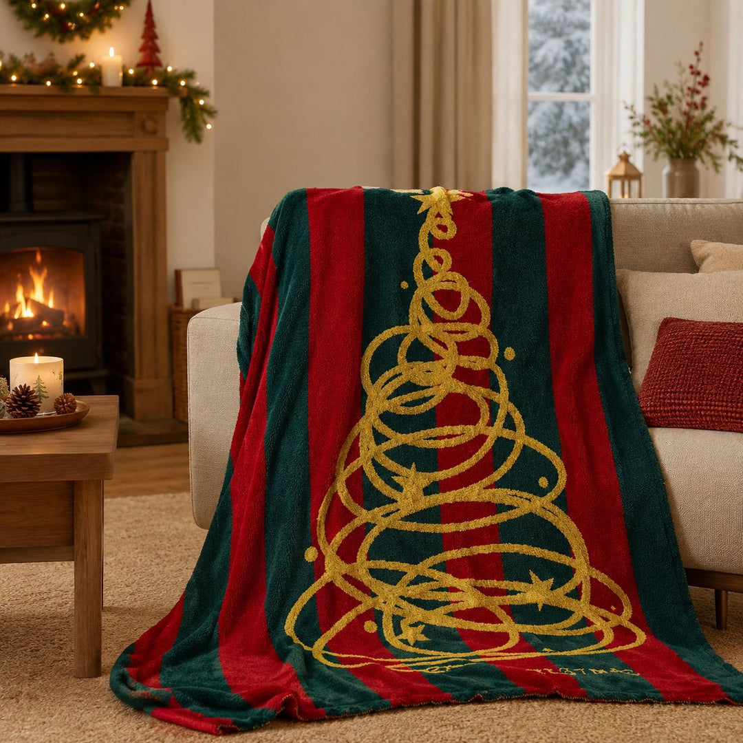 Cosy Holiday Snowflake Throw Blanket