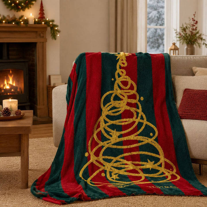 Cosy Holiday Snowflake Throw Blanket